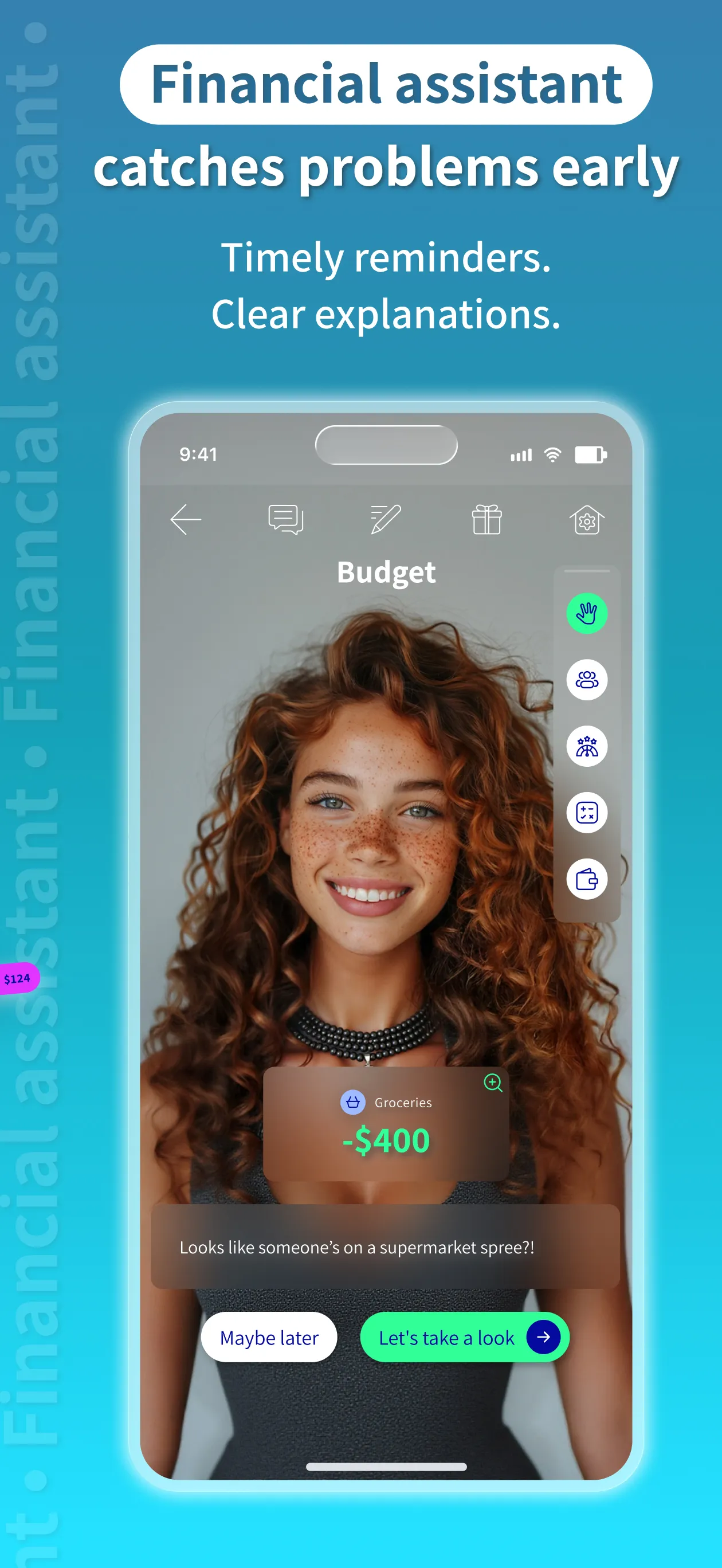 Financial assistant catches problems early