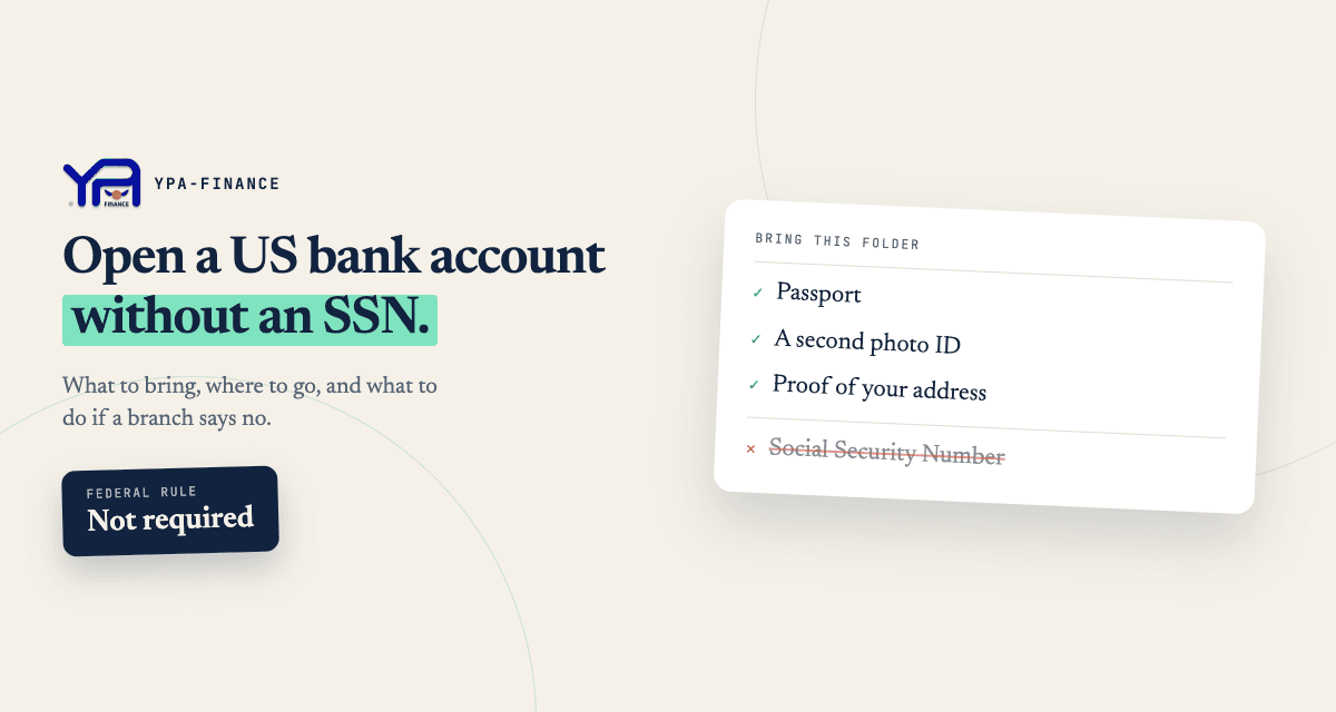 How to Open a US Bank Account Without a Social Security Number