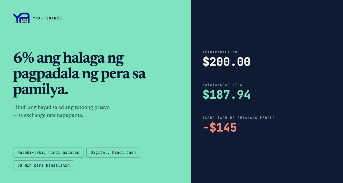 Pagpapadala ng pera sa pamilya: paano itigil ang paglubog ng 6% sa bayarin